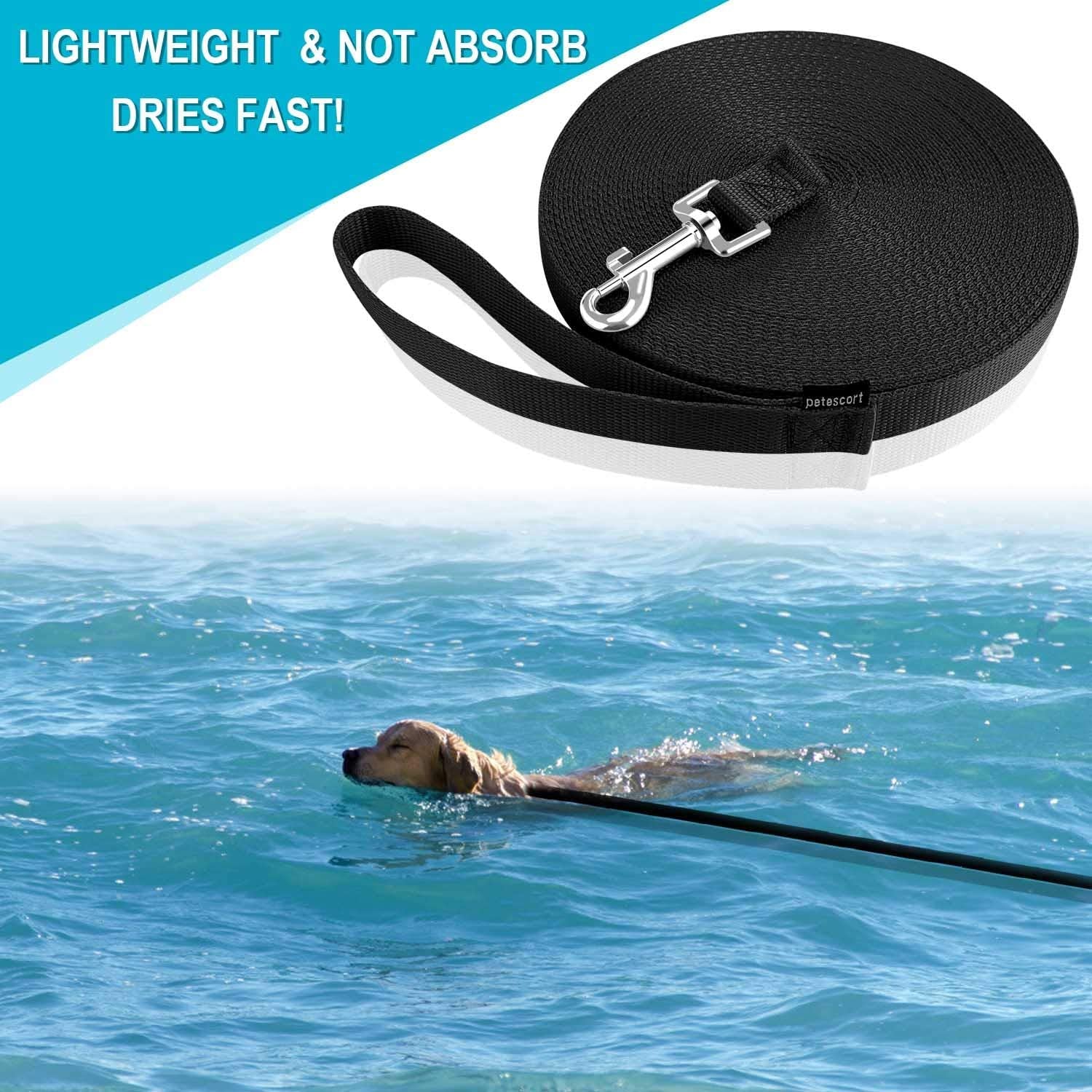 Dog/Puppy/Cat 20 Ft Long Leash for Dog/Cat Training, Play, Camping (Black)