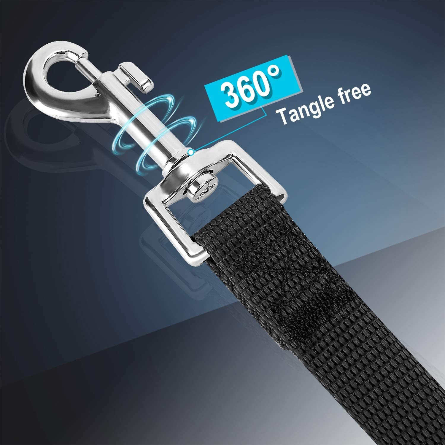Dog/Puppy/Cat 20 Ft Long Leash for Dog/Cat Training, Play, Camping (Black)